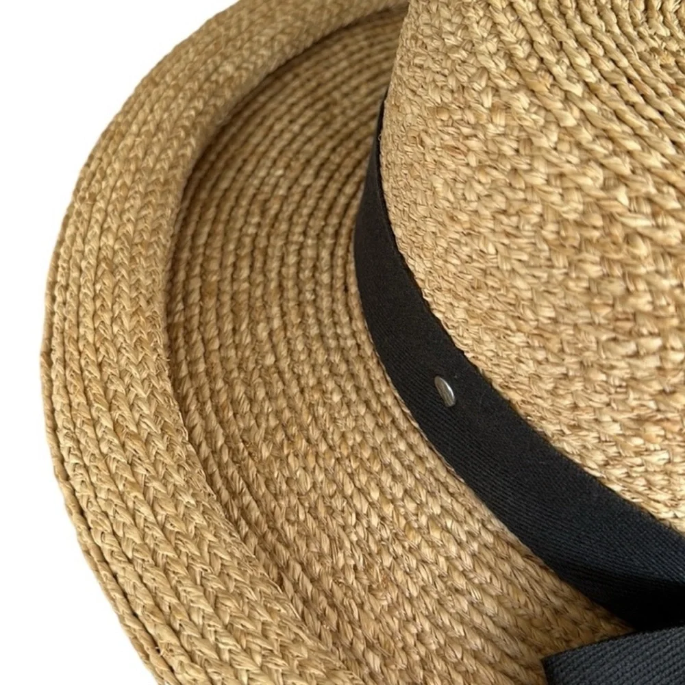 Helen Kaminski Vintage Australian Rolled Brim Raffia Hat 👒